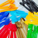 Kit Talheres Descartáveis Coloridos – Festa, Casamento e Chá de Bebê