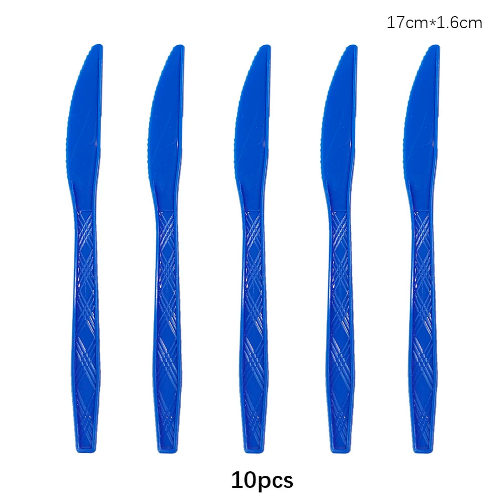 Kit Talheres Descartáveis Coloridos – Festa, Casamento e Chá de Bebê