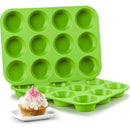 Forma de Silicone Antiaderente para 12 Cupcakes – Uso Profissional