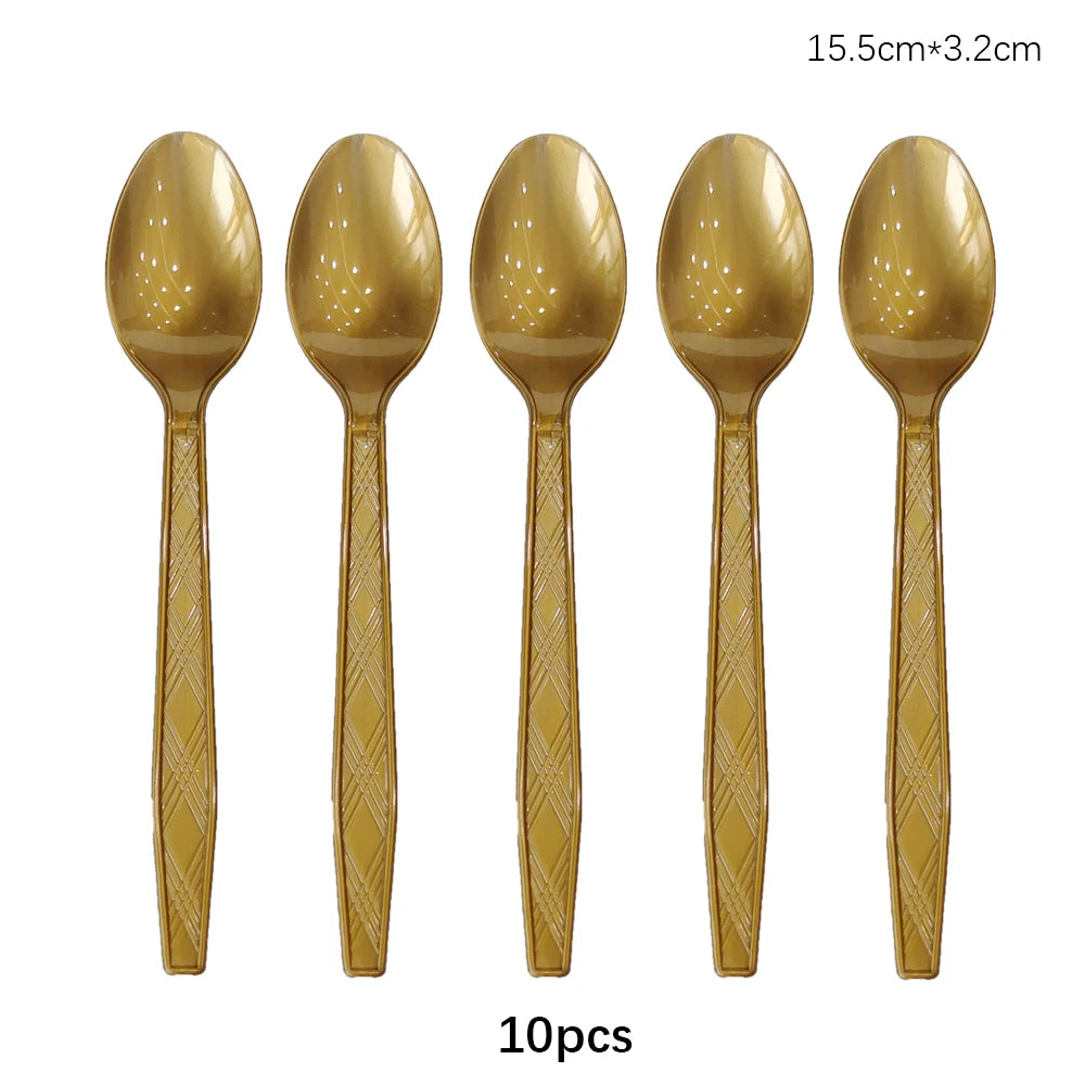 Kit Talheres Descartáveis Coloridos – Festa, Casamento e Chá de Bebê