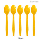 Kit Talheres Descartáveis Coloridos – Festa, Casamento e Chá de Bebê