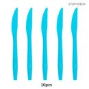 Kit Talheres Descartáveis Coloridos – Festa, Casamento e Chá de Bebê