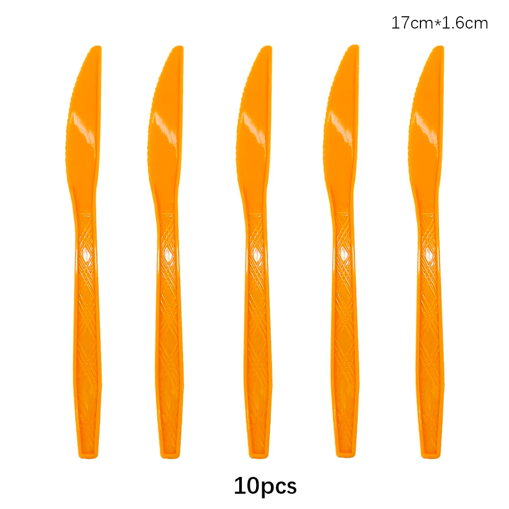 Kit Talheres Descartáveis Coloridos – Festa, Casamento e Chá de Bebê