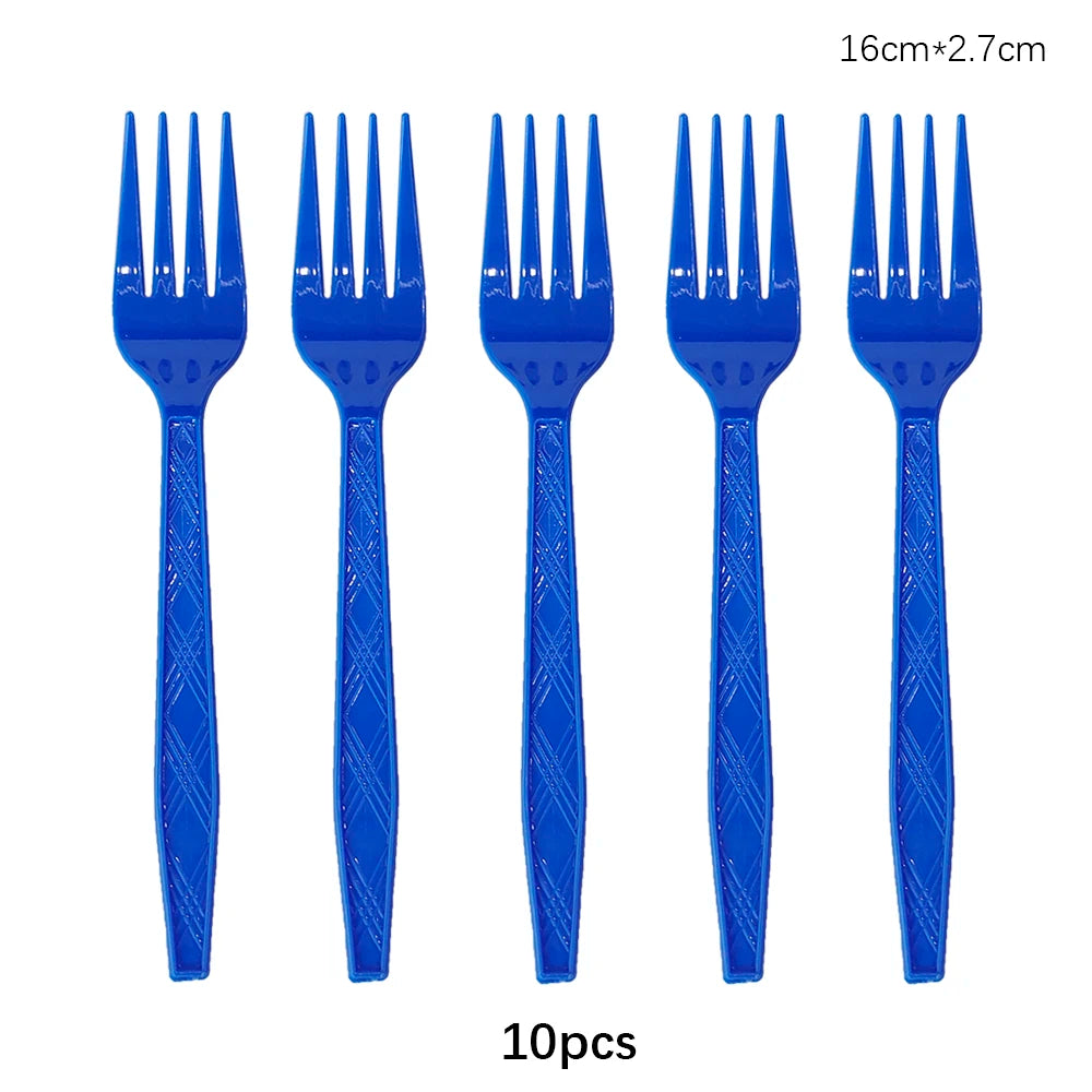 Kit Talheres Descartáveis Coloridos – Festa, Casamento e Chá de Bebê