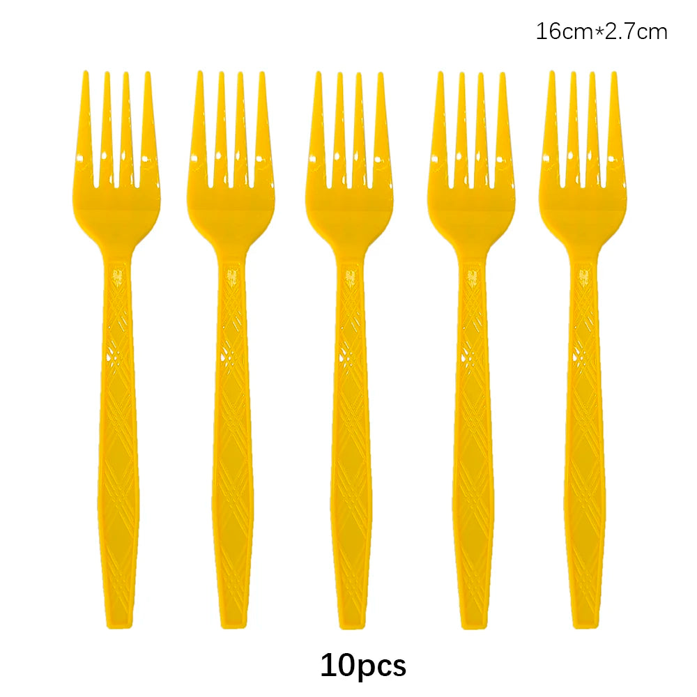 Kit Talheres Descartáveis Coloridos – Festa, Casamento e Chá de Bebê