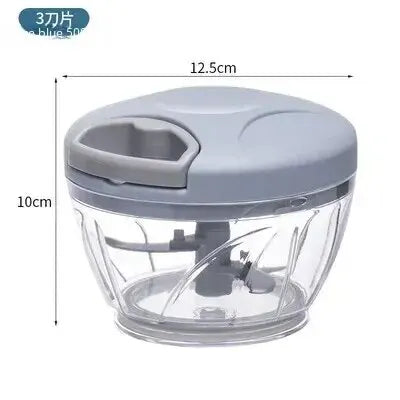 Triturador Manual de Alimentos com Manivela – Legumes, Alho e Carne